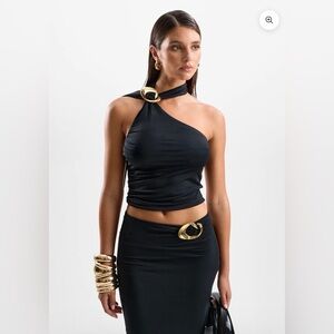 CIN CIN REVERIE HALO MAXI SKIRT WITH TOP- SET BLACK